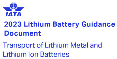 2023 Lithium Battery Guidance Document Pmt Aviation Lithium Battery Guidance Document 2023 - Lithium Battery Guidance Document 2023