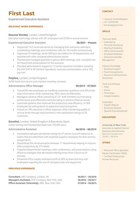 2023 resume format. An executive summary should be the first thing on your resume, underneath your name and contact details. Your executive summary can include: The title of the job you’re applying for. A short paragraph explaining the scope and context of your work experience. 2-4 of your most impressive accomplishments. 