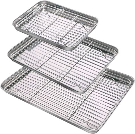 PADERNO Professional Non-Stick Steel Baking & Cooling Rack, 16-in x 11.5-in