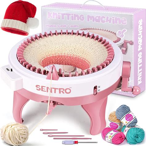 Sentro Knitting Machine, 22/40/48 Needles Smart Weaving Round Loom,  Knitting Machines Knitting Board Rotating Double Knit Loom Machine Kit for