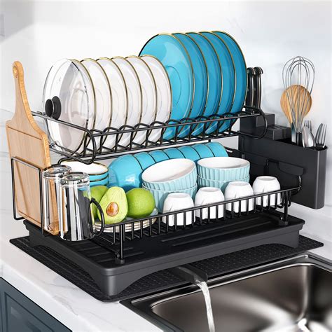 Yamazaki Home Double Decker Dish Rack, 2 Colors