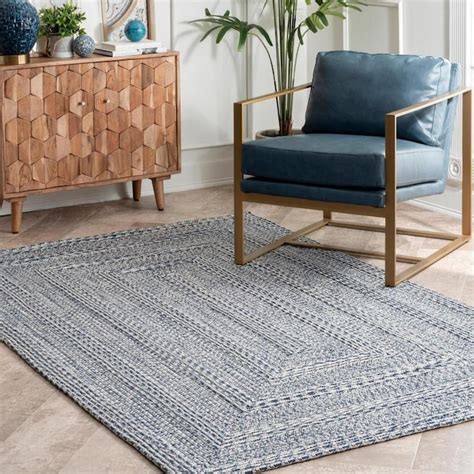 allen + roth Blue Coral 8 X 10 (ft) Blue Indoor Area Rug in the Rugs  department at