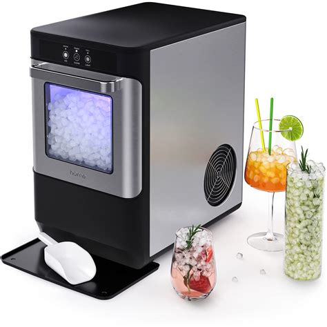 YISUFO Nugget, Pebble Ice Makers Countertop, 30lbs/Day, Self-Cleaning, 2  Ways Water Refill, Stainless Steel Sonic Ice Maker Machine with 3Qt Water