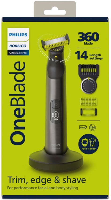 Philips Norelco OneBlade 360 Face Hybrid Electric Trimmer and Shaver,  Frustration Free Packaging, QP2724/90