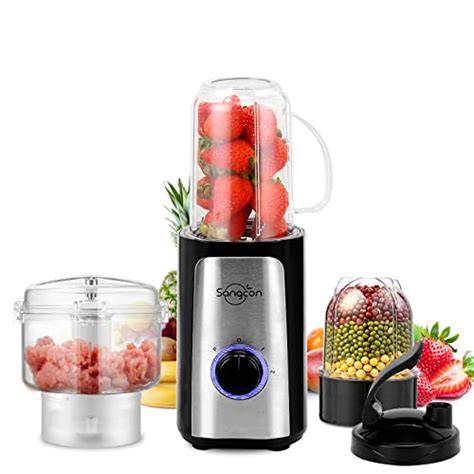 Sangcon Blender and Food Processor Combo for Kitchen for smoothies/ice, 3  in 1 Electric Food