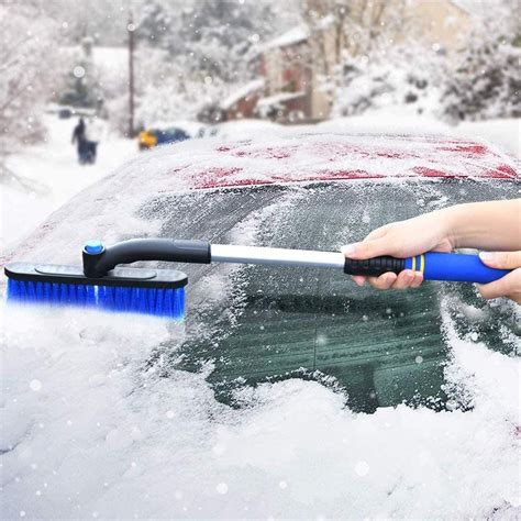 5in1 Car Snow Ice Scraper and Brush for Car SUV Trucks, 1x Ice Snow Shovel,  1x Heavy Duty 42 Extendable Snow Cleaning Brush Squeegee Broom, 1x
