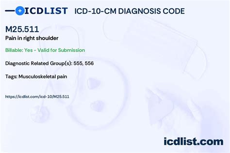 2024/2024 ICD-10 Code M25.511 – Pain in Right Shoulder …