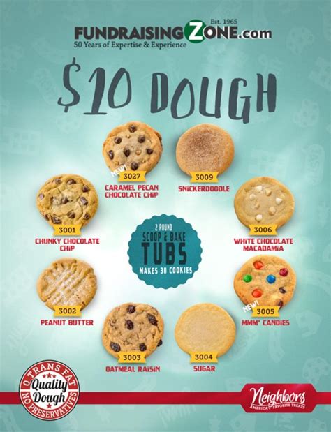 $10 cookie dough fundraising ideas  Our minis are ready to eat and come in a resealable container