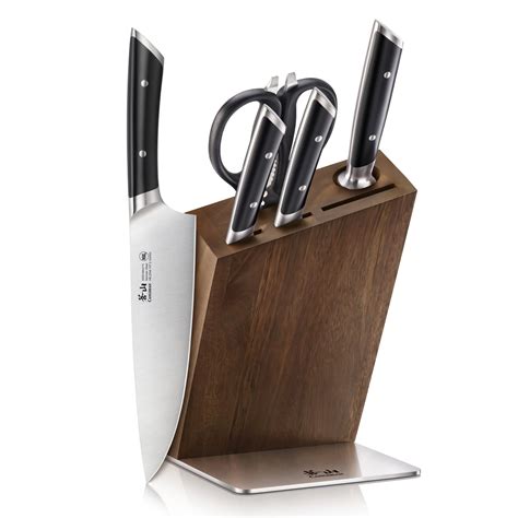 Dalstrong Knife Block Set - 18 Piece Colossal Knife Set - Gladiator Series - High Carbon German Steel - Acacia Wood - ABS Handles Kitchen Knives - Pre