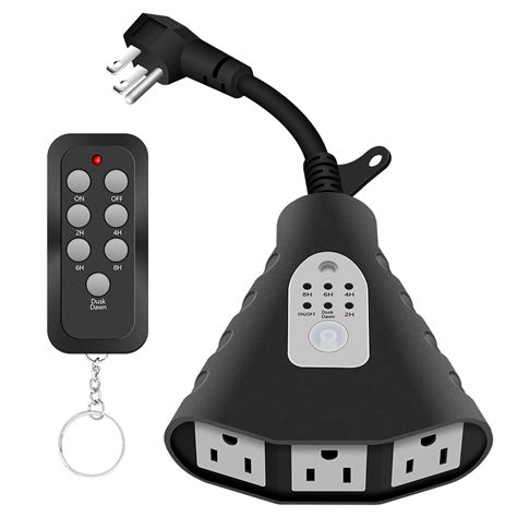 Fosmon Wireless Remote Control Electrical Outlet S (2 Pack) - ETL Listed, (15A, 125V 1875w) Remote Light S Outlet Plug with Braille (ON/OFF) Mark for