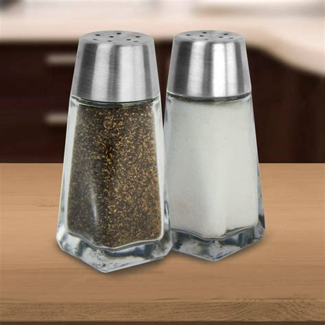 Farmhouse Rustic Distressed 6 Salt Shaker & Pepper Mill Shakers Grinder  Black and White 