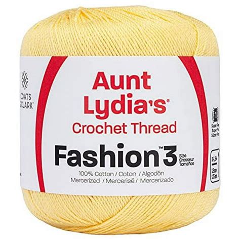 Red Heart Fashion Crochet Thread, Natural, 125 yds, Size 3, Cotton