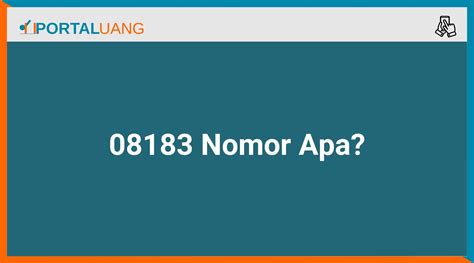 08183 nomor apa Liputan6