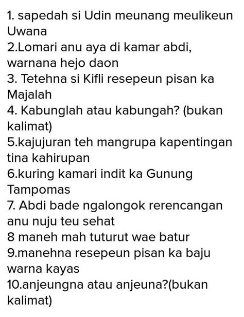 10 contoh kalimah wawaran  Contoh Kalimat: 1