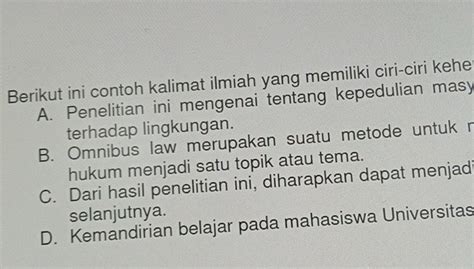 10 contoh kalimat ilmiah  1