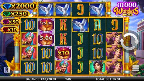 10000 wonders 10k ways slot 20 to 25 coins per spin, and you could walk away with up to 5622x your total wager