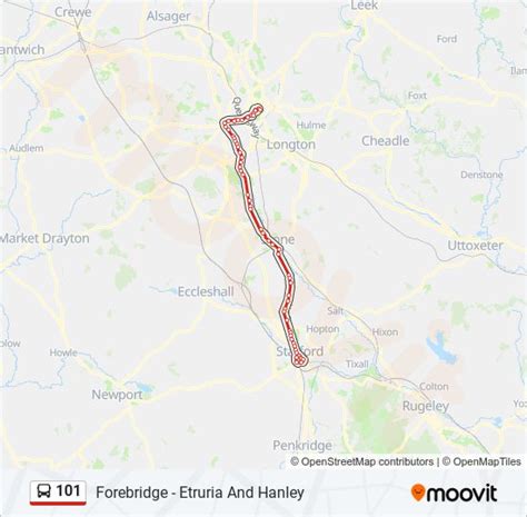 101 stafford to hanley bus timetable  Alternatively, D&G Bus operates a bus from Kidsgrove Town Centre, Queen Street to Hanley, stop S3 4 times a week, and the journey takes 31 min