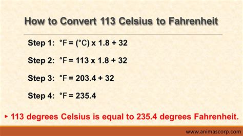 113 fahrenheit to celsius  The final formula to convert 36