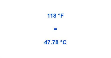 118 fahrenheit to celsius 118 °C in °F Formula