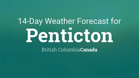 14 day weather forecast penticton  mm