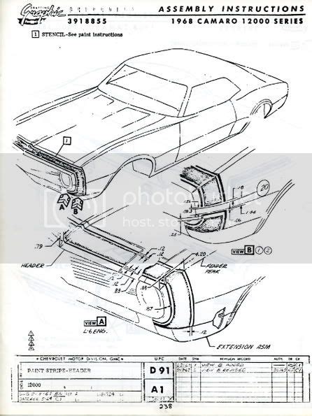 1967 camaro stripe dimensions ASK US