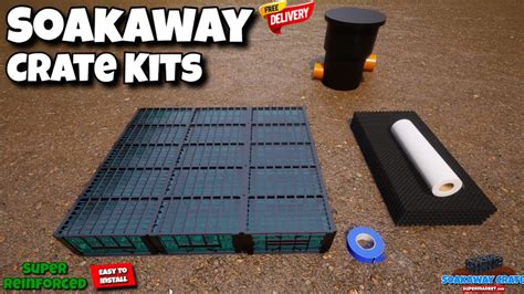 1m3 soakaway kit 25x2m) Soakaway Wrapping kit Soakaway Fabric Tape and Securing Pins Drainage Cut Size piece Folded membrane 4 Barbed Pegs £25