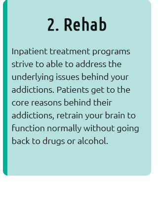 2 week alcohol rehab program  The programs include drug and alcohol detox, inpatient drug rehab, intensive outpatient program, and addiction therapy services