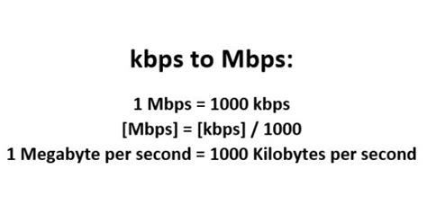 25000 kbps to mbps  Conversion table: kbps to Mbps