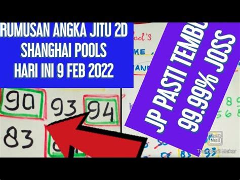 2d jitu shanghai pools hari ini DRAW No