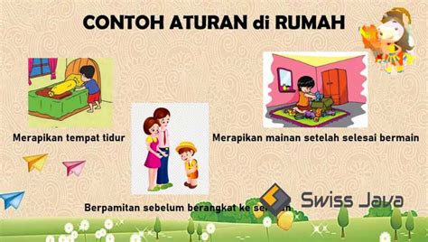 3 contoh aturan di rumah  Bagikan