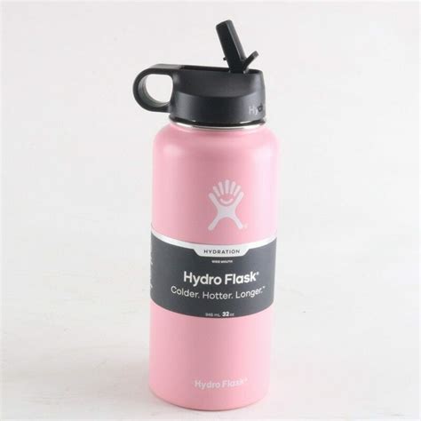 JoyJolt Vacuum Insulated 32-oz. Water Bottle with Flip Lid & Sport Straw Lid, Pink