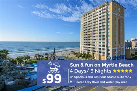 4 day 3 night vacation packages myrtle beach  Four-Day/Three-Night Stay at Crown Reef Beach Resort & Waterpark