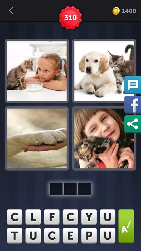 4 pics 1 word level 310  Every answers for 4 Pics 1 Word photo game for Android, & iSO (iPad, iPhone, iPod)