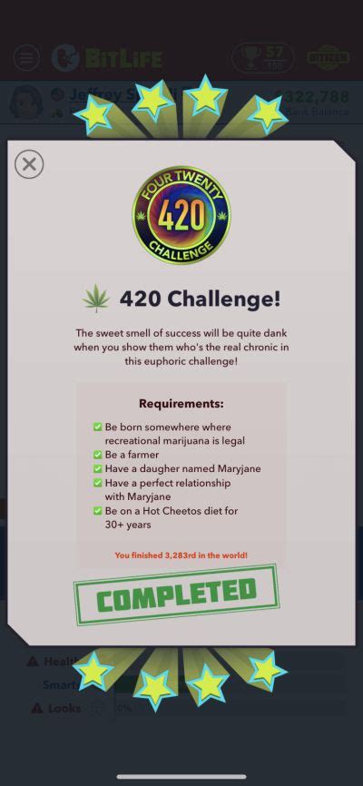 420 challenge bitlife These are all of the tasks you need to do to complete the Elf Challenge