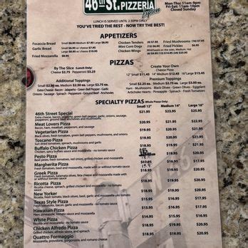 46th street pizza cibolo  Share #118 of 885 pizza restaurants in San Antonio #92 of 825 Italian restaurants in San Antonio #1595 of 8733 restaurants in San Antonio 