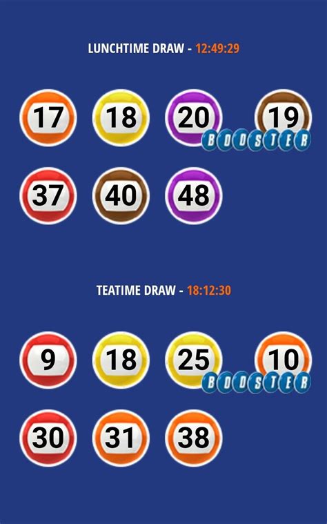 49s original live draw  49s Teatime draw is approximately at 16:50 UTC daily