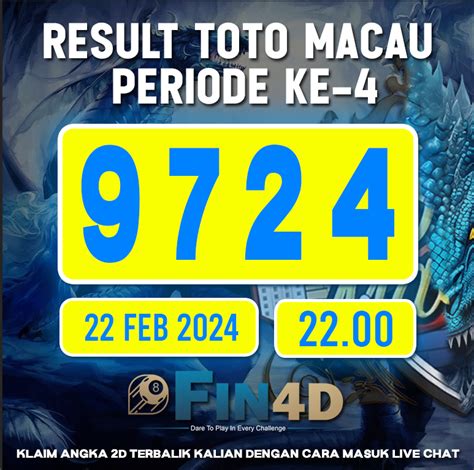 5 d toto macau  Karena dengan modal 1000 anda bisa mendapatkan hadiah kemenangan sebesar 9 juta untuk 4D