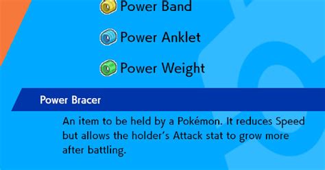 50 attack power bracers  For every battle it has, in addition to the Effort Values gained in the battle, it will gain 4 Attack Effort Values