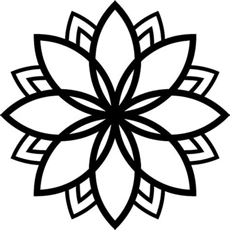 697888446 in: Buy Simple Black White Geometric Flower Art Icon Vinyl Sticker (4" Tall, Circle Flower) online at low price in India on Amazon