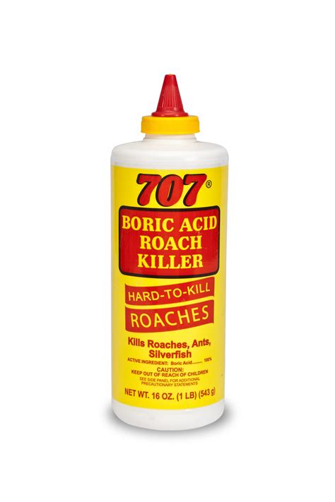 707 boric acid roach killer Boric acid has been used as an antiseptic and inhibition of microorganism growth since ancient times