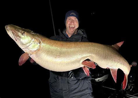 73  muskie mille lacs  Lee Tauchen (left) guided Ted to the trophy