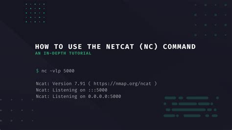 A tech uses the netcat tool on a linux system txt