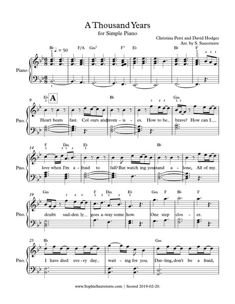 A thousand years chord Download and print in PDF or MIDI free sheet music for A Thousand Years by Christina Perri arranged by Enderman843 for Guitar (Solo) Browse Learn