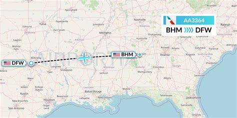 Aa3364 Domestic flight AA3364 by American Airlines serves route within United States (DFW to EVV)