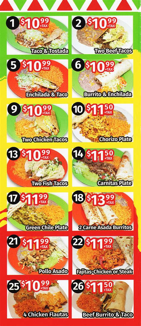 Abelardos mexican food spencer menu  Free