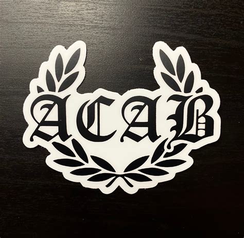 Acab stickers bulk  White or transparent