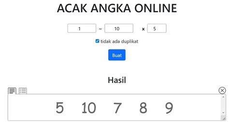 Acak angka online com