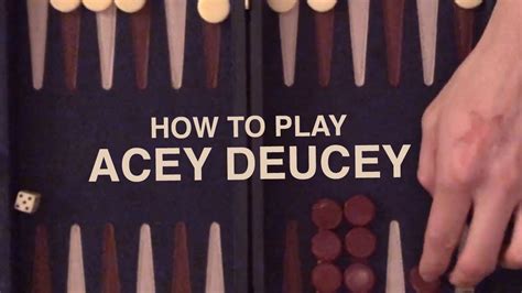 Acey deucey backgammon  Acey-Deucey is played like Backgammon, with the exception of the starting positions of the chips, the course of play when a 1-2 is rolled, and the first roll can be doubles