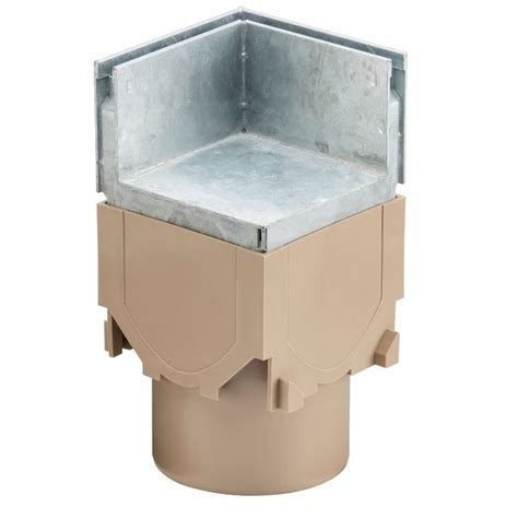 Acro raindrain b125 corner unit  Four knock out sides for connecting to channels