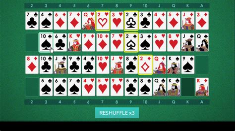 Addiction solitaire green felt  Then, the Aces are removed and discarded from play